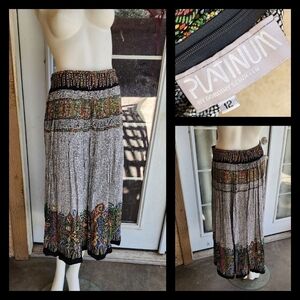 Vintage Platinum By Dorothy Schoelen‎ Midi Skirt
